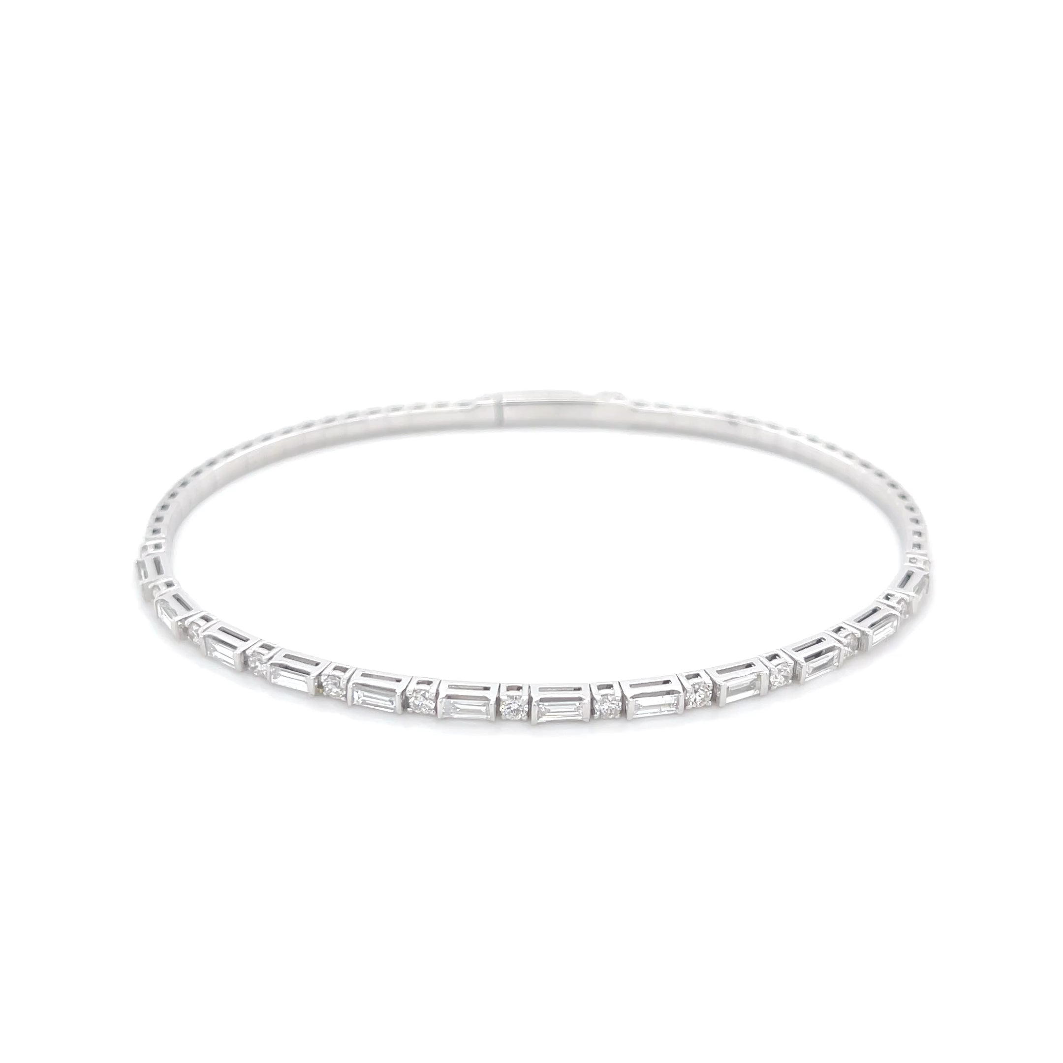 Sleek Diamond Bangle