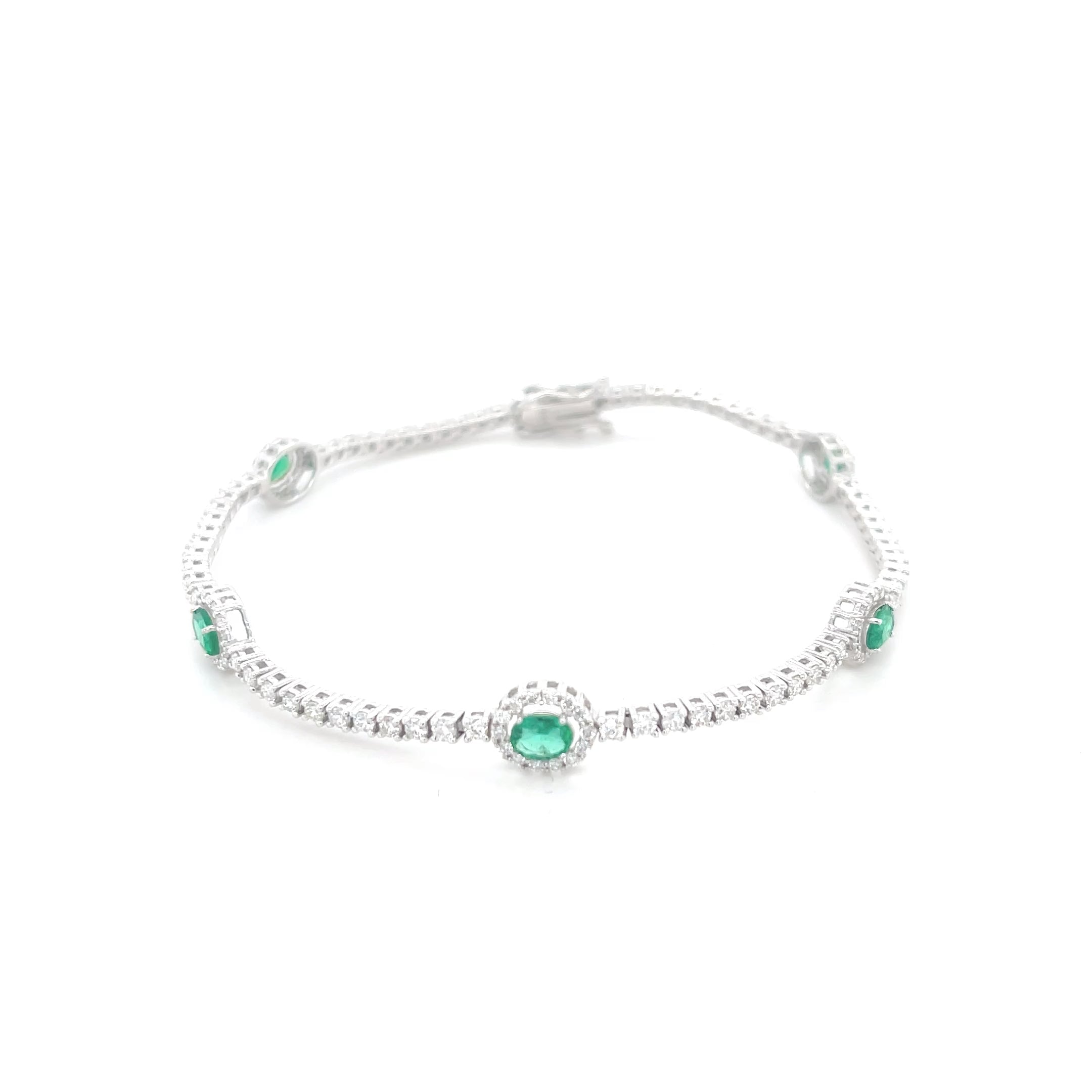 Emerald And Diamond Bracelet