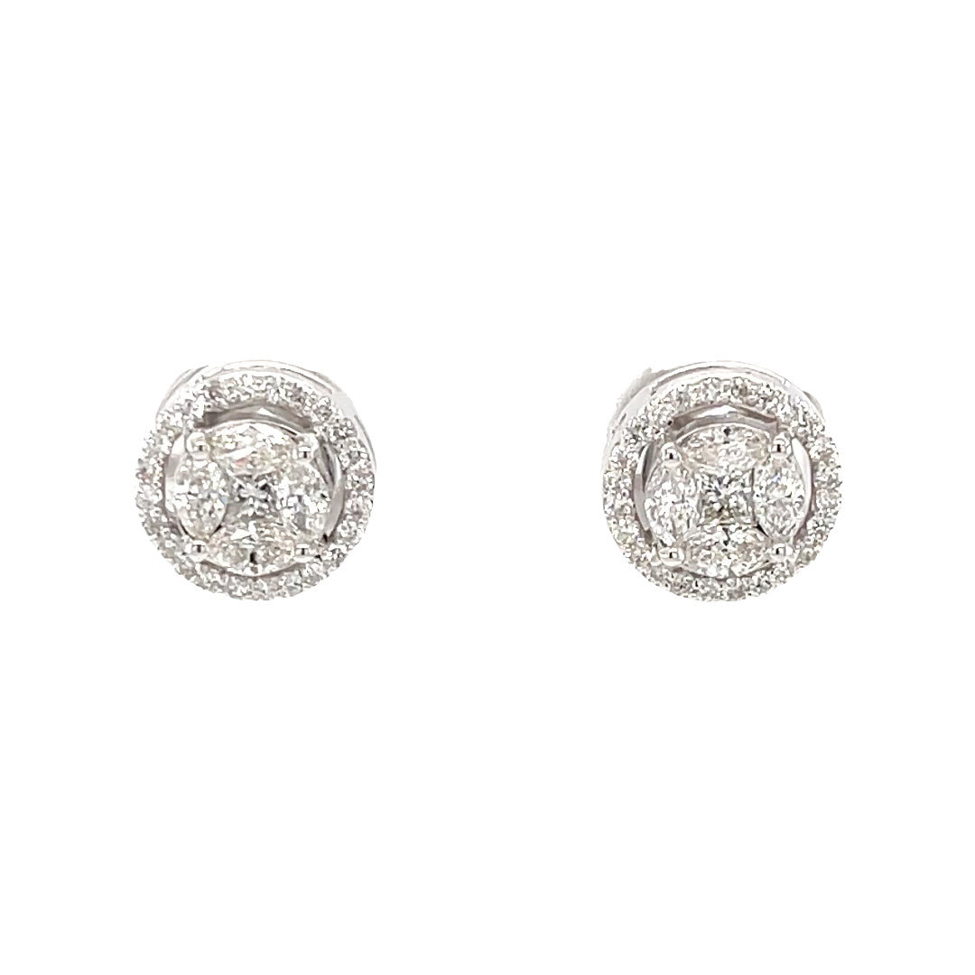 Perfect Illusion Solitaire Diamond Studs