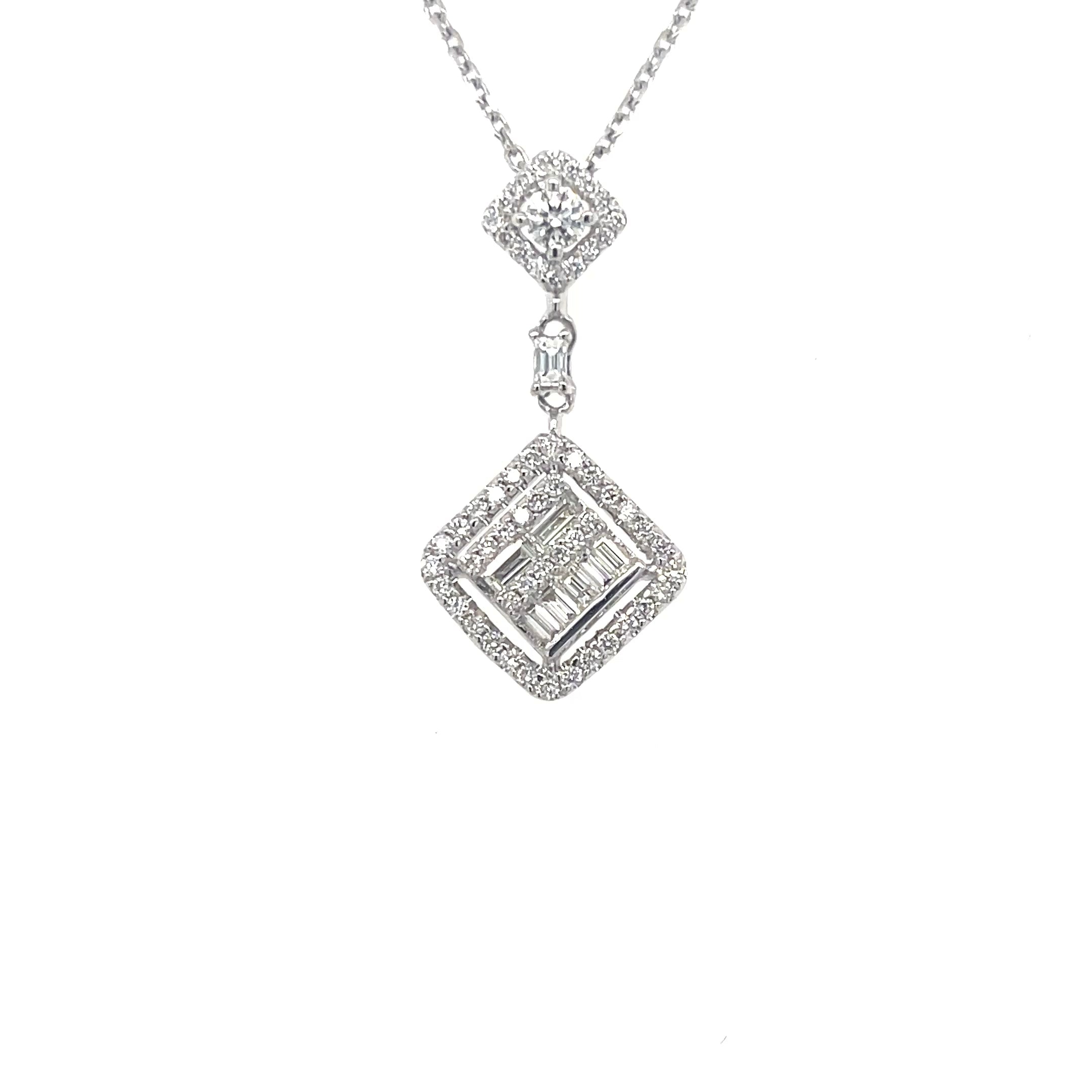 Gorgeous Baguette Diamond Pendant