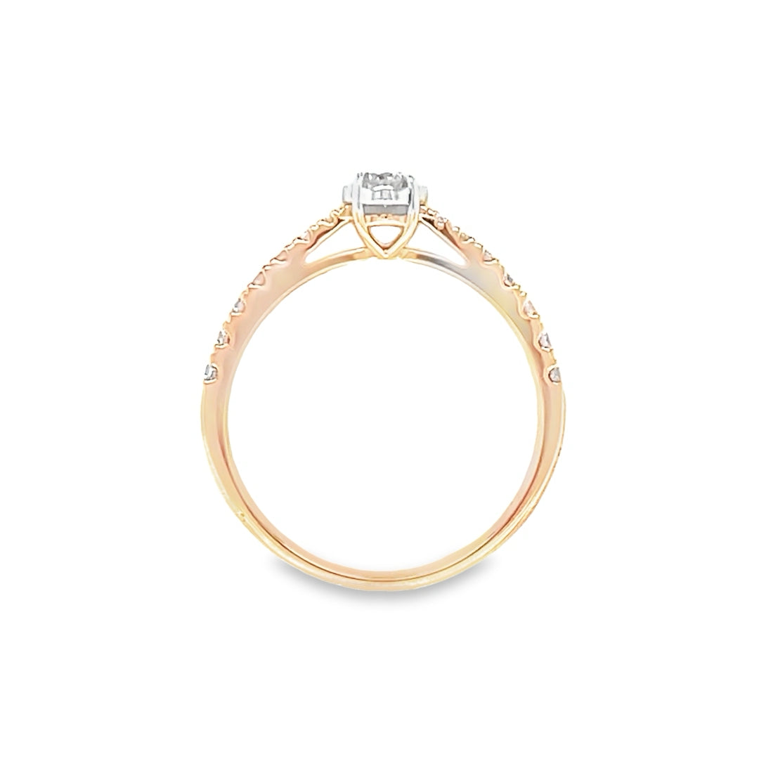 Rose Gold Diamond Solitaire Ring