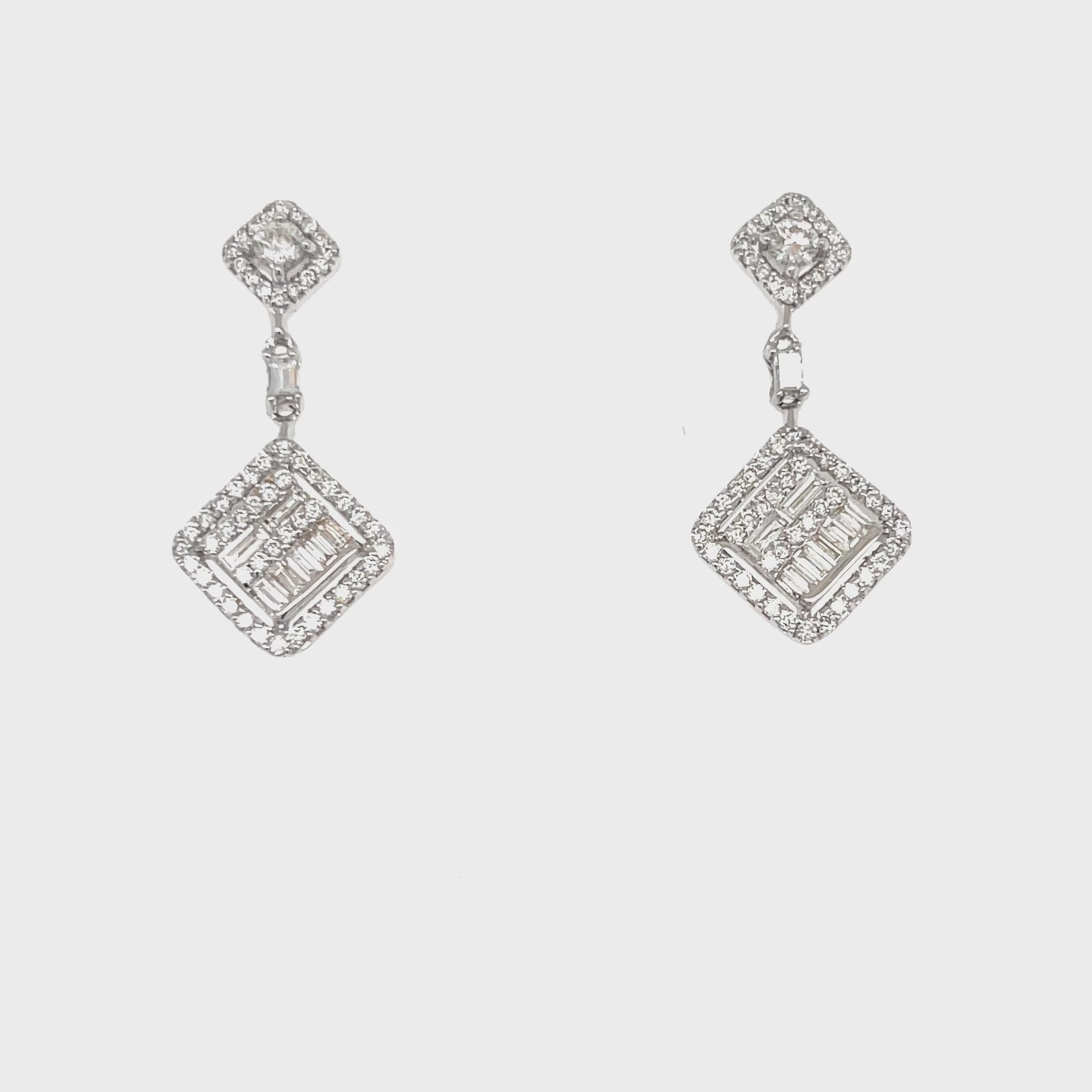 Diamond Earrings In White Gold