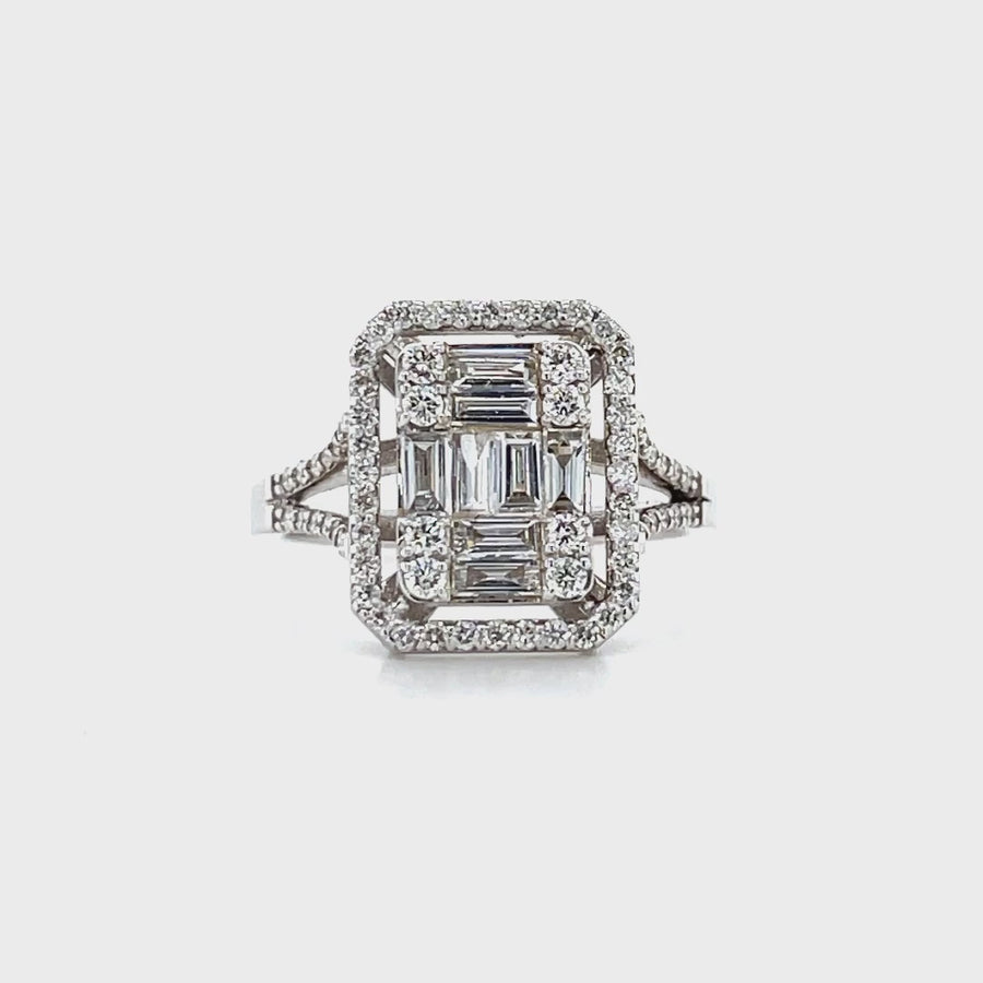 Imposing Diamond Baguette Ring