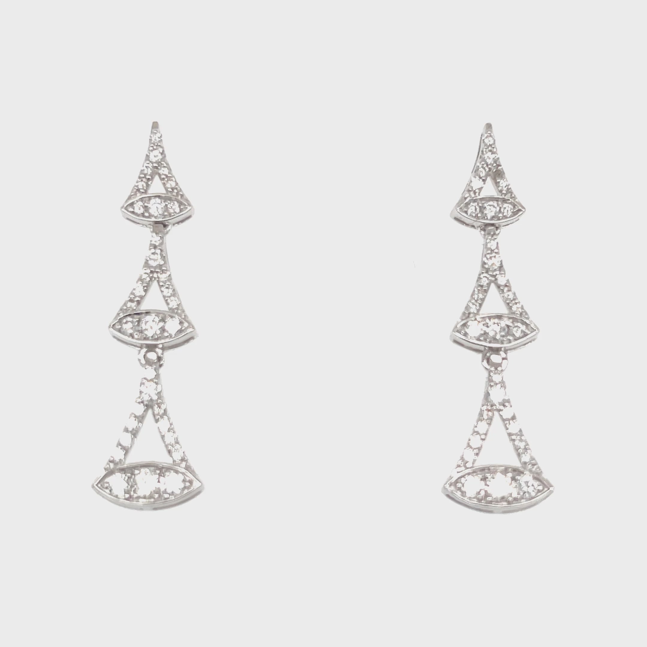 Dangling Diamond Earrings