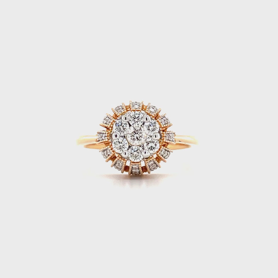 Amazing Diamond Ring In Rose Gold