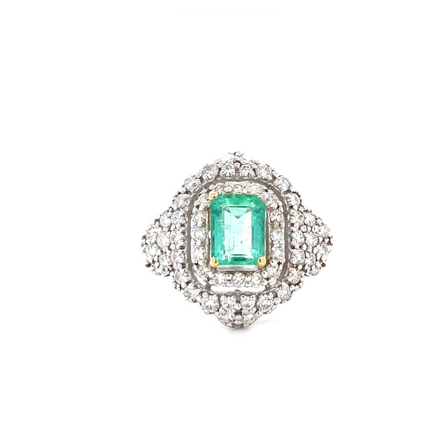 Swat Emerald Diamond Ring