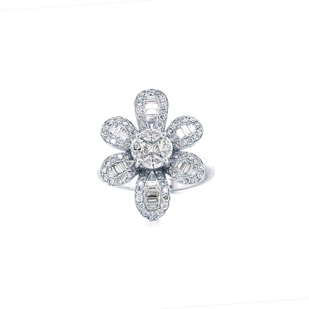 Floral Diamond Ring