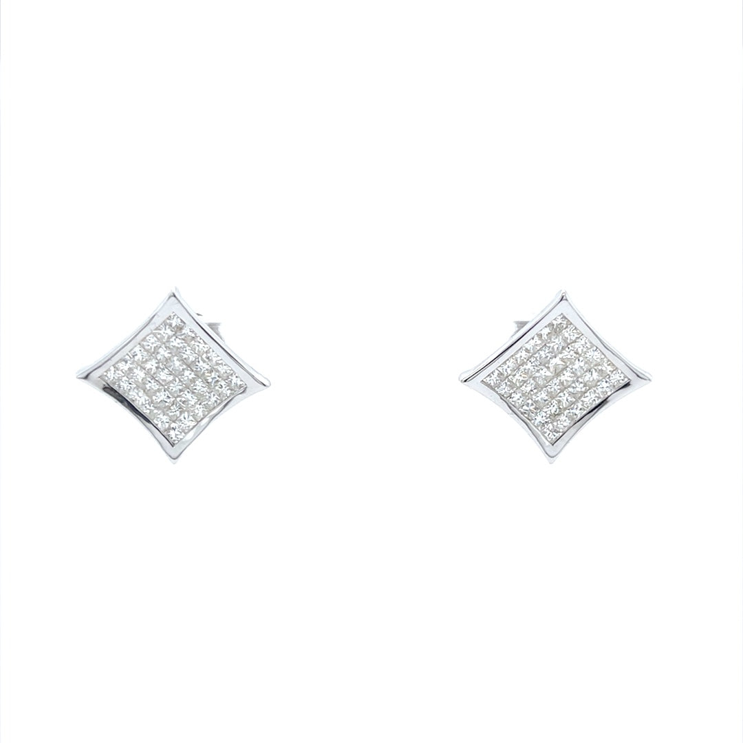 Princess Cut Diamond Earrings