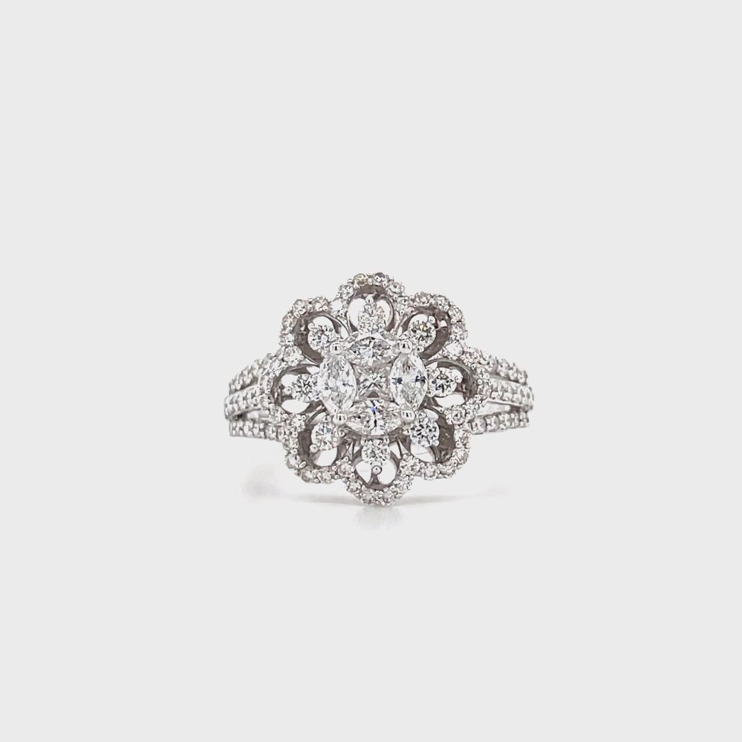 Floral Diamond Ring