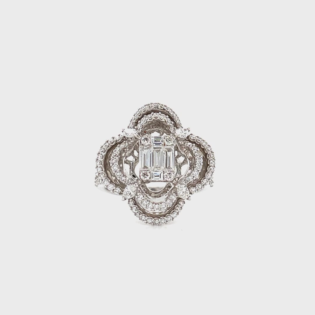 Diamond Ring With Tapered Baguettes