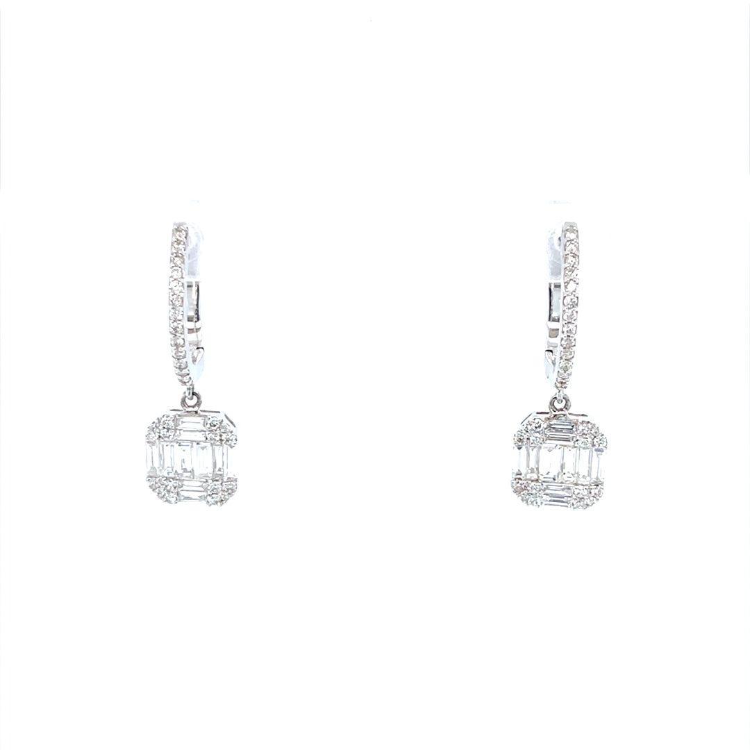 White Gold Diamond Earrings