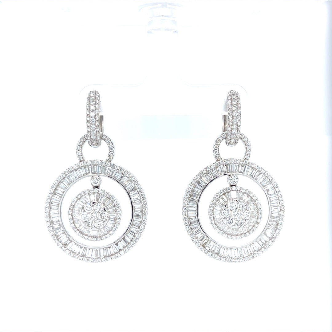 Diamond Earrings In White Gold