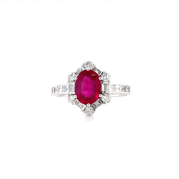 Red Ruby Diamond Ring