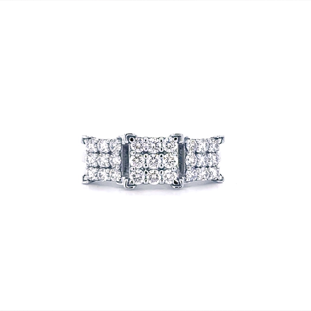 Triple Square Diamond Ring