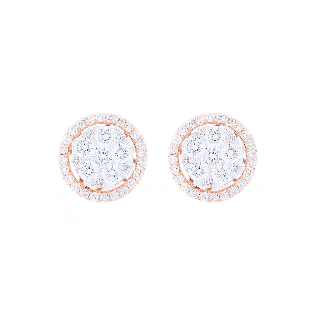 ROSE GOLD CLUSTER SETTING STUDS