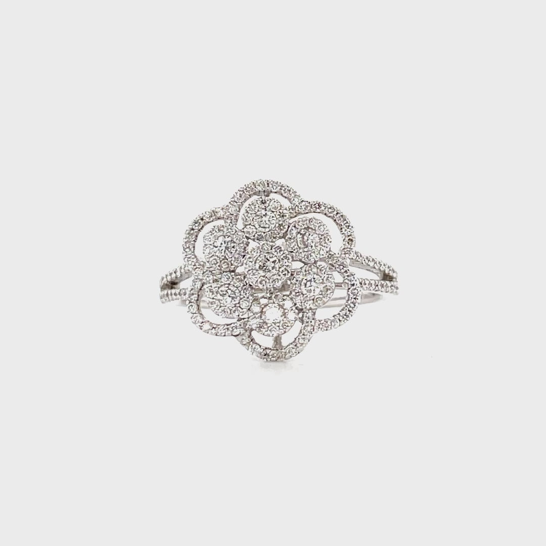 Multiple Cluster Diamond Ring