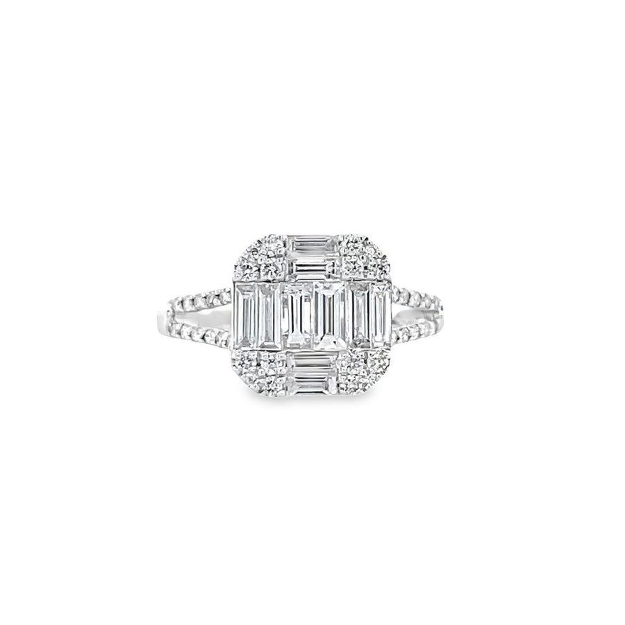 Wide Baguette Diamond Ring