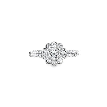 Floral Cluster Diamond Ring