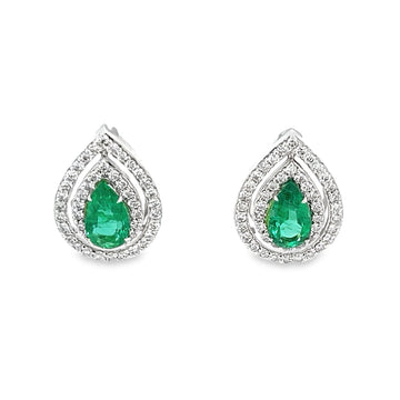 Pear Shaped Emerald Diamond Tops