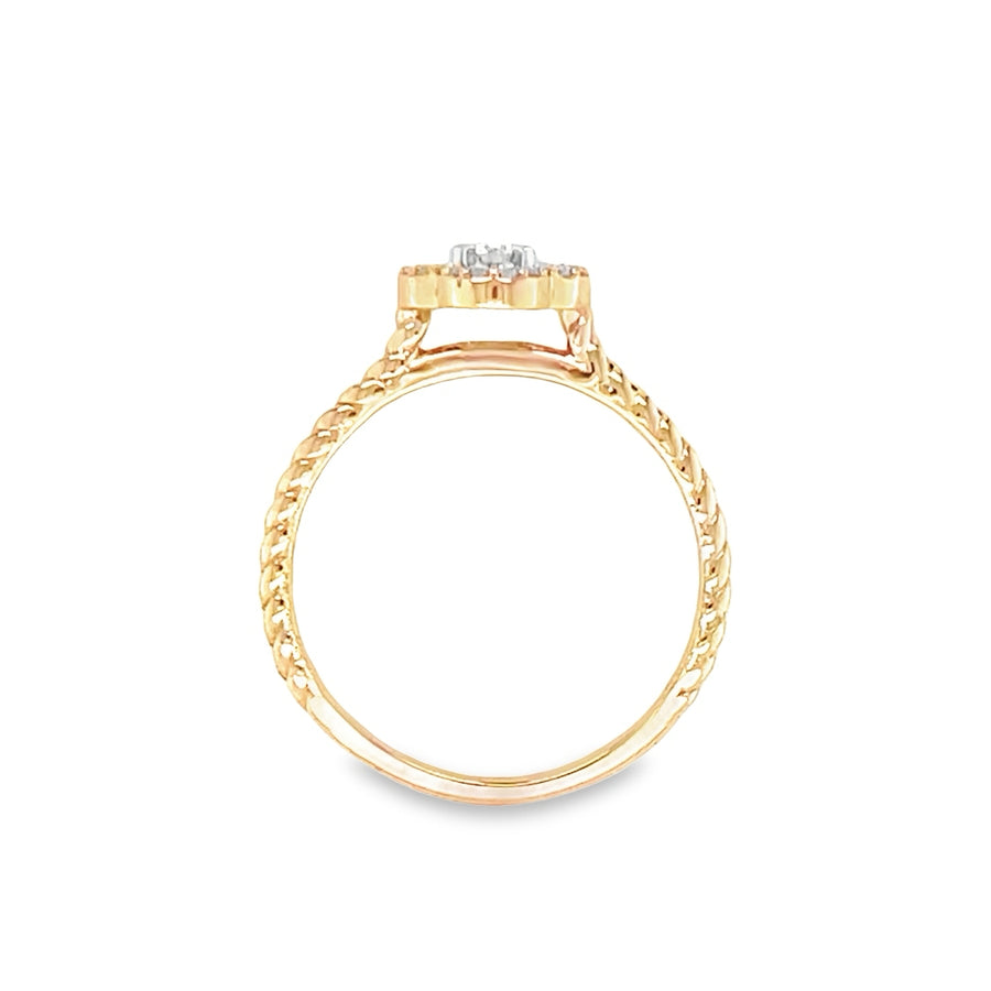 Elegant Rose Gold Diamond Ring