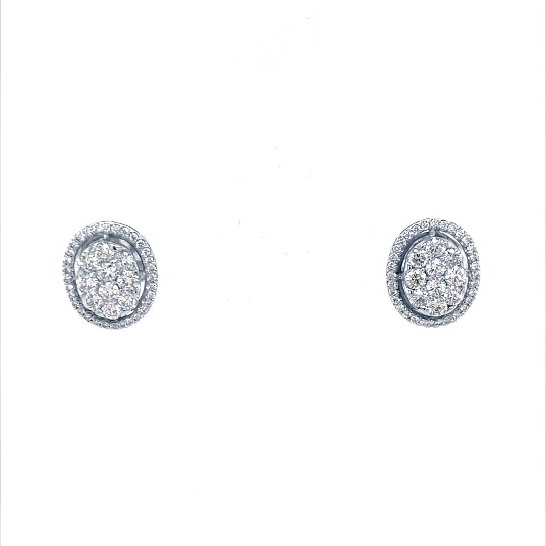 Oval Diamond Studs