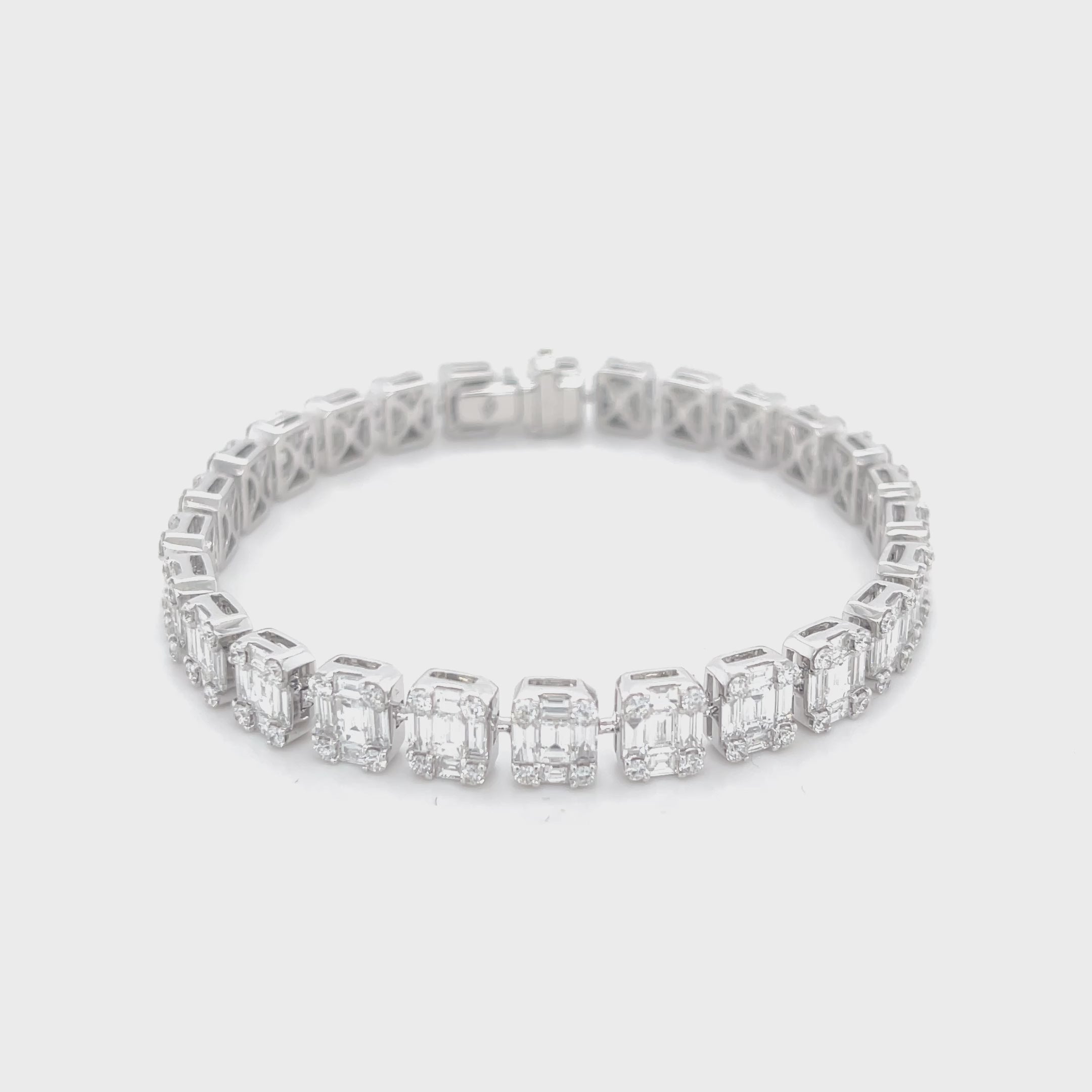 Gorgeous Tapered Baguette Diamond Bangle