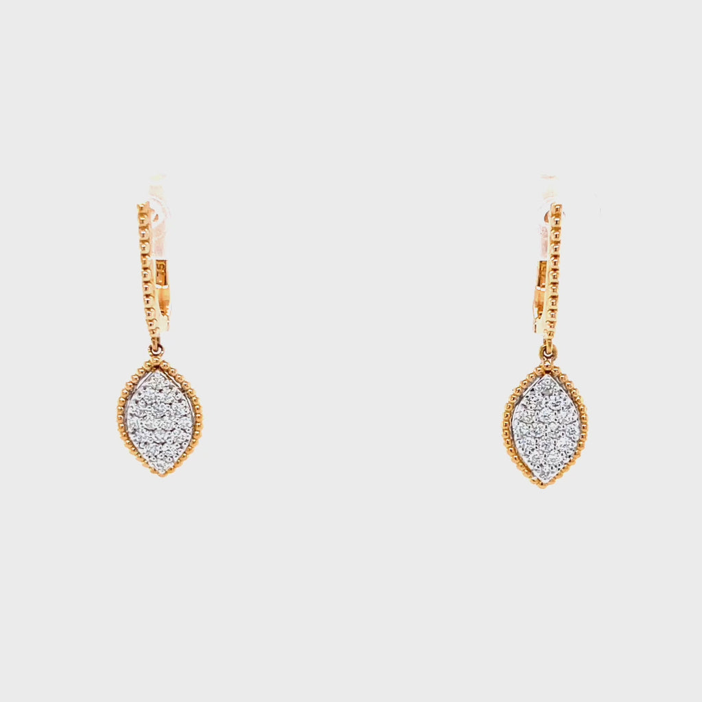 Diamond Earrings In Rose Gold