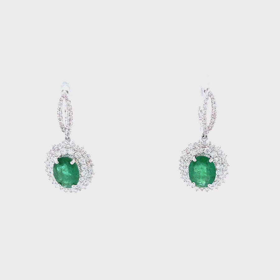 Emerald Diamond Earrings