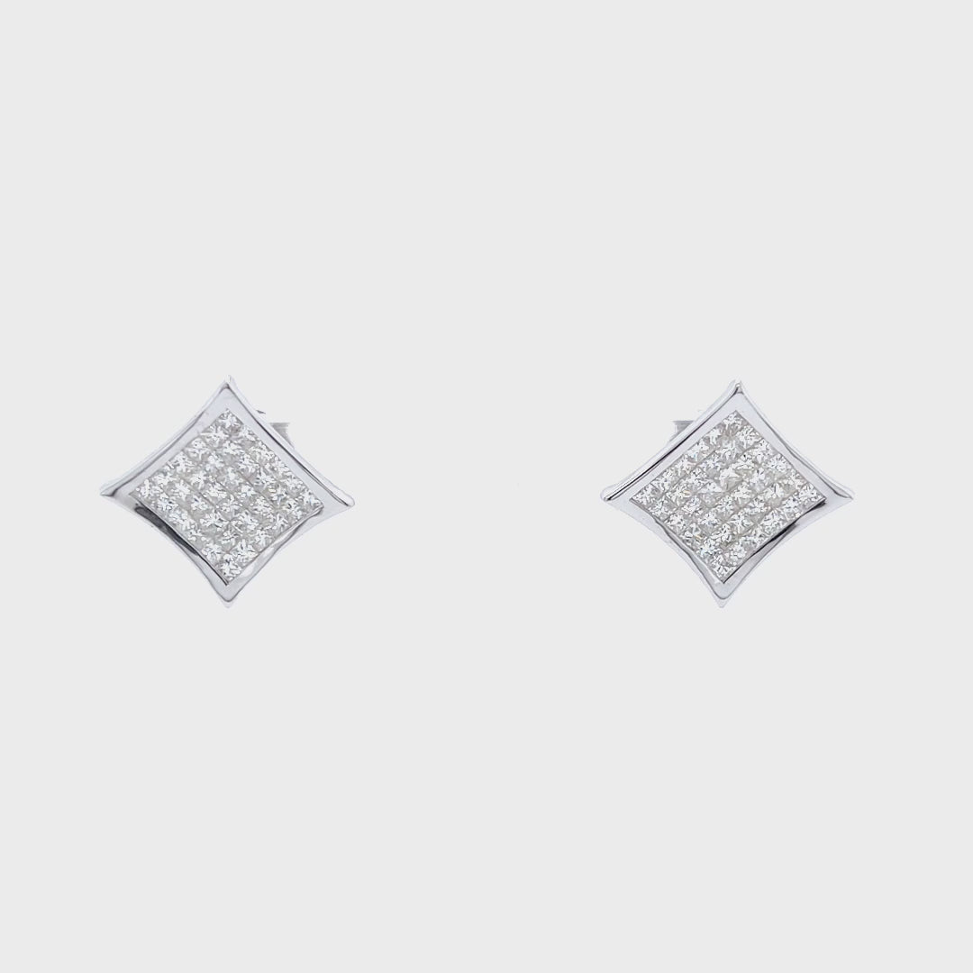 Square Diamond Earrings
