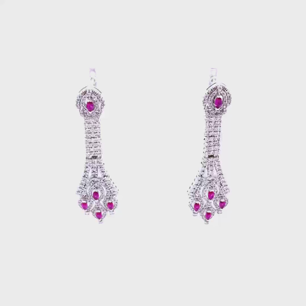 Ruby And Diamond Earrings