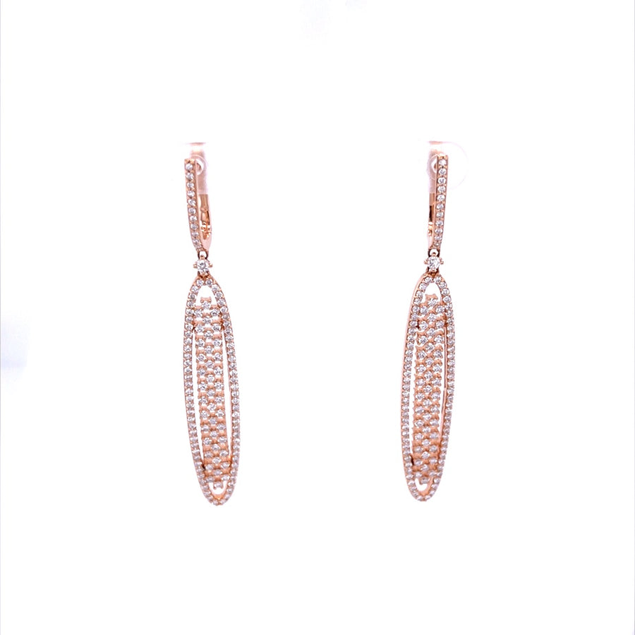 Rose Gold Diamond Earrings