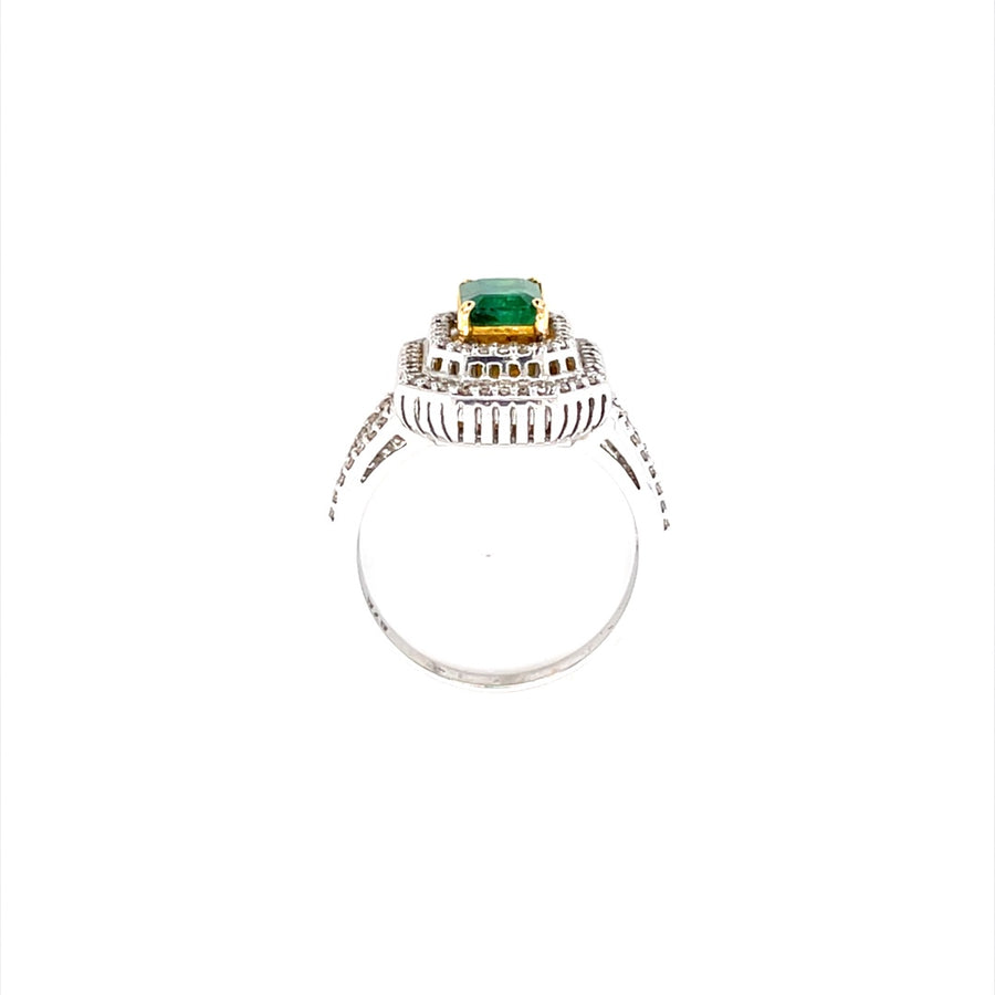 Emerald And Diamond Gold Ring