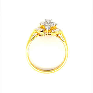 Yellow Ring With Diamonds
