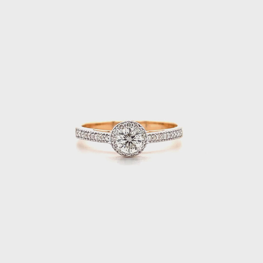 Rose Gold Diamond Engagement Ring