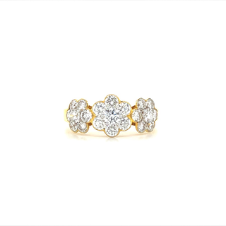 Triple Cluster Diamond Ring