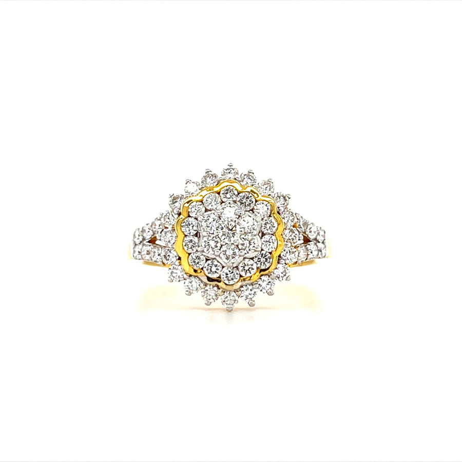 Round Gold Diamond Ring