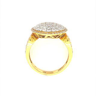 Yellow Gold Sun Diamond Ring