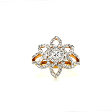 Cluster Floral Diamond Ring