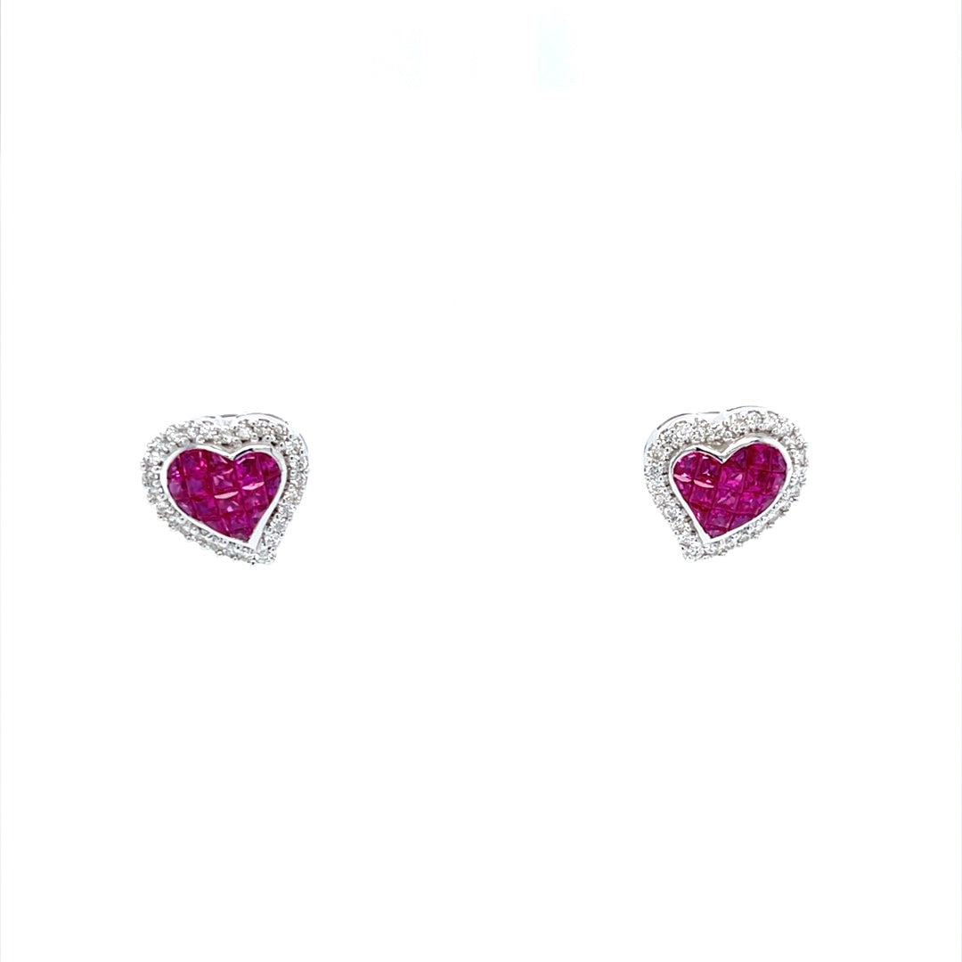 Diamond Ruby Studs
