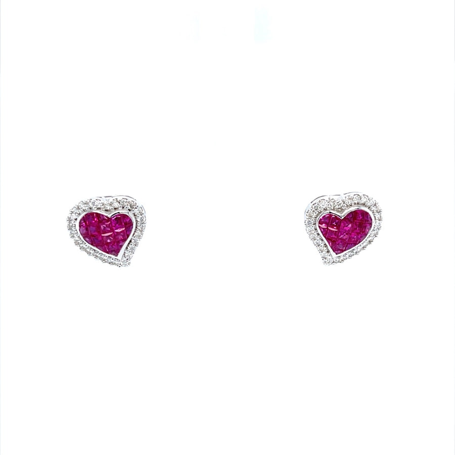 Diamond Ruby Studs