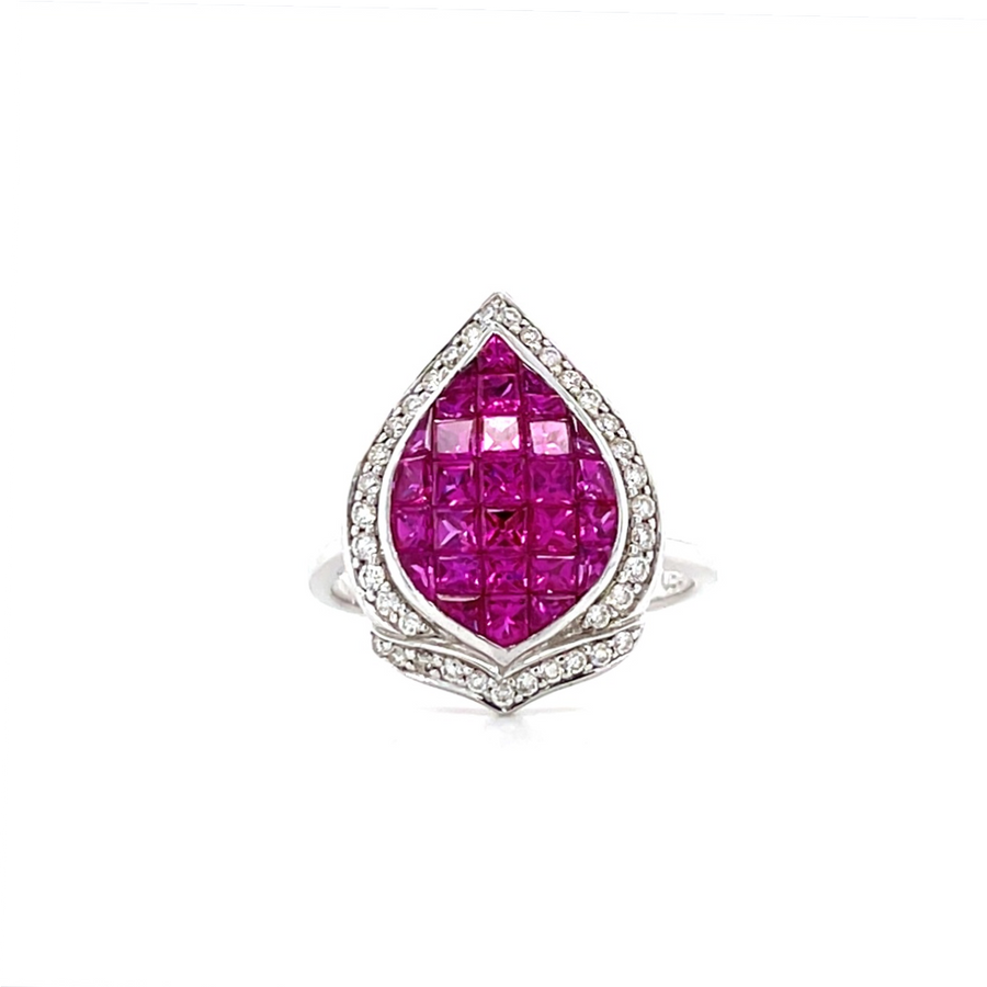 Burmese Rubies Diamond Ring