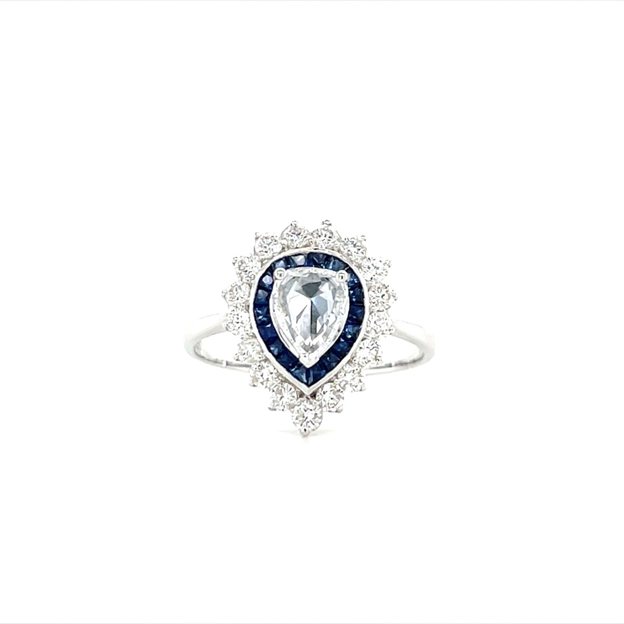 Rose Cut Diamond Solitaire Ring