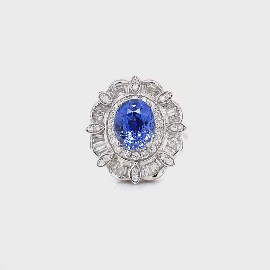 Gemstone Diamond Ring