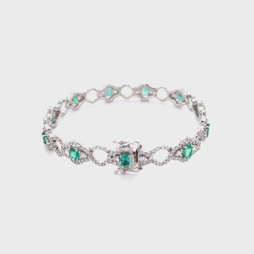 Emerald And Diamond Bracelet