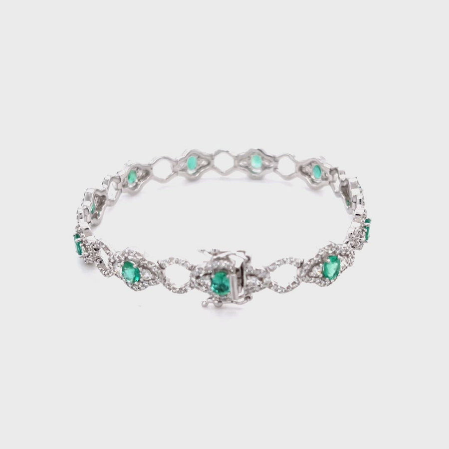 Emerald And Diamond Bracelet