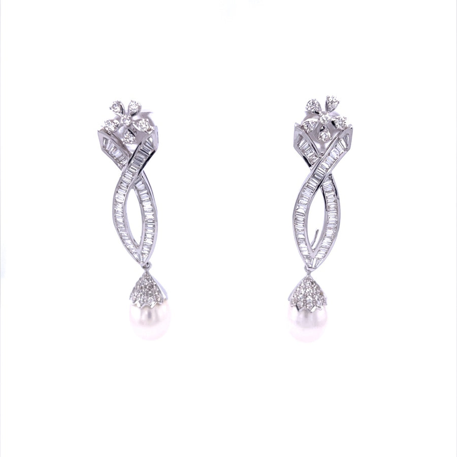 Pearl Diamond Earrings