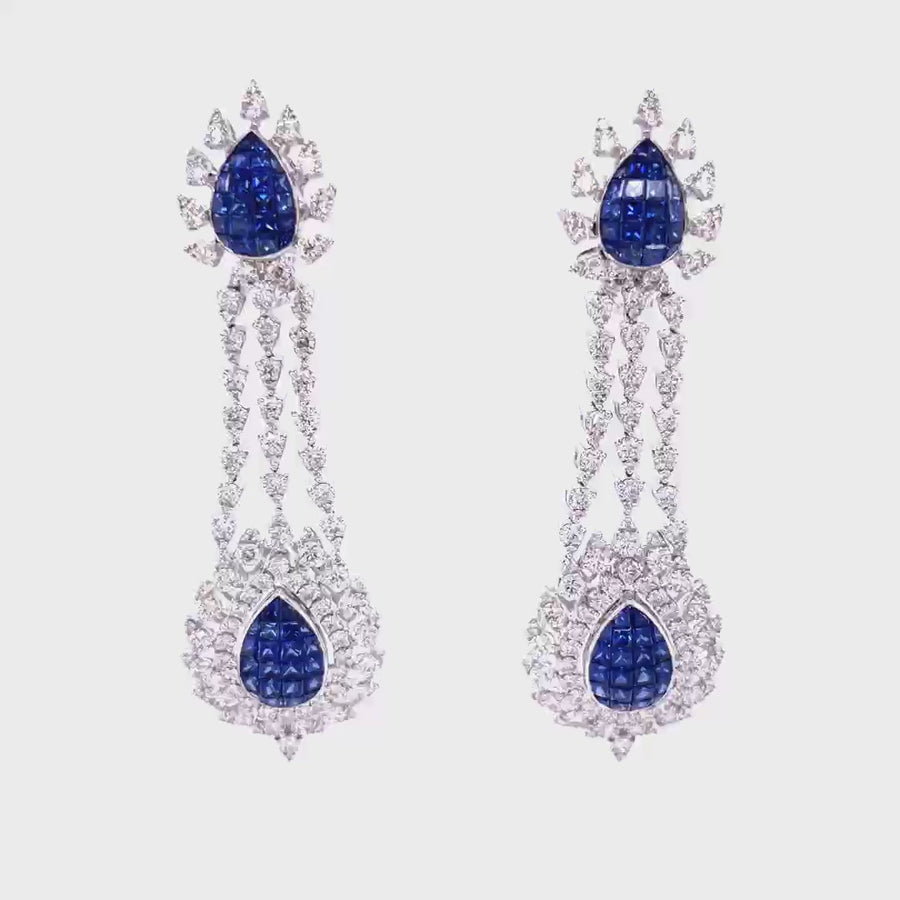 Diamond Sapphire Earrings