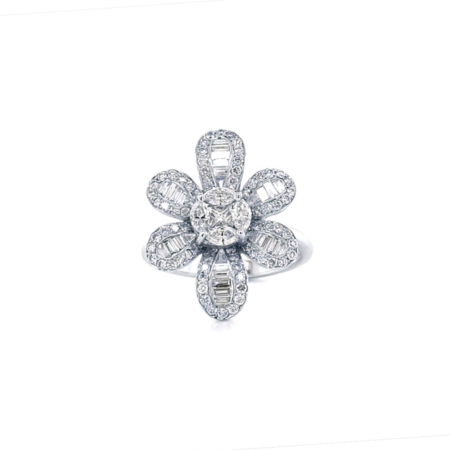 Floral Diamond Ring