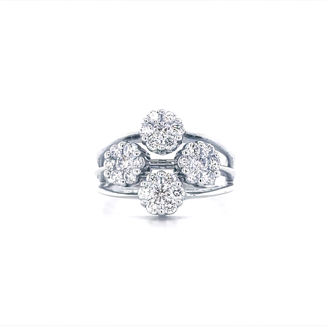 Multiple Cluster Diamond Ring