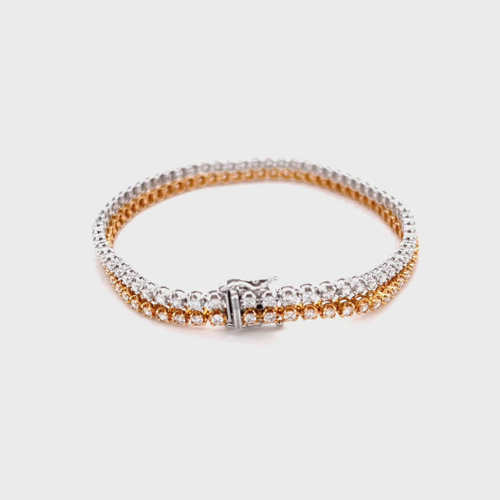 2 Tone Diamond Bracelet